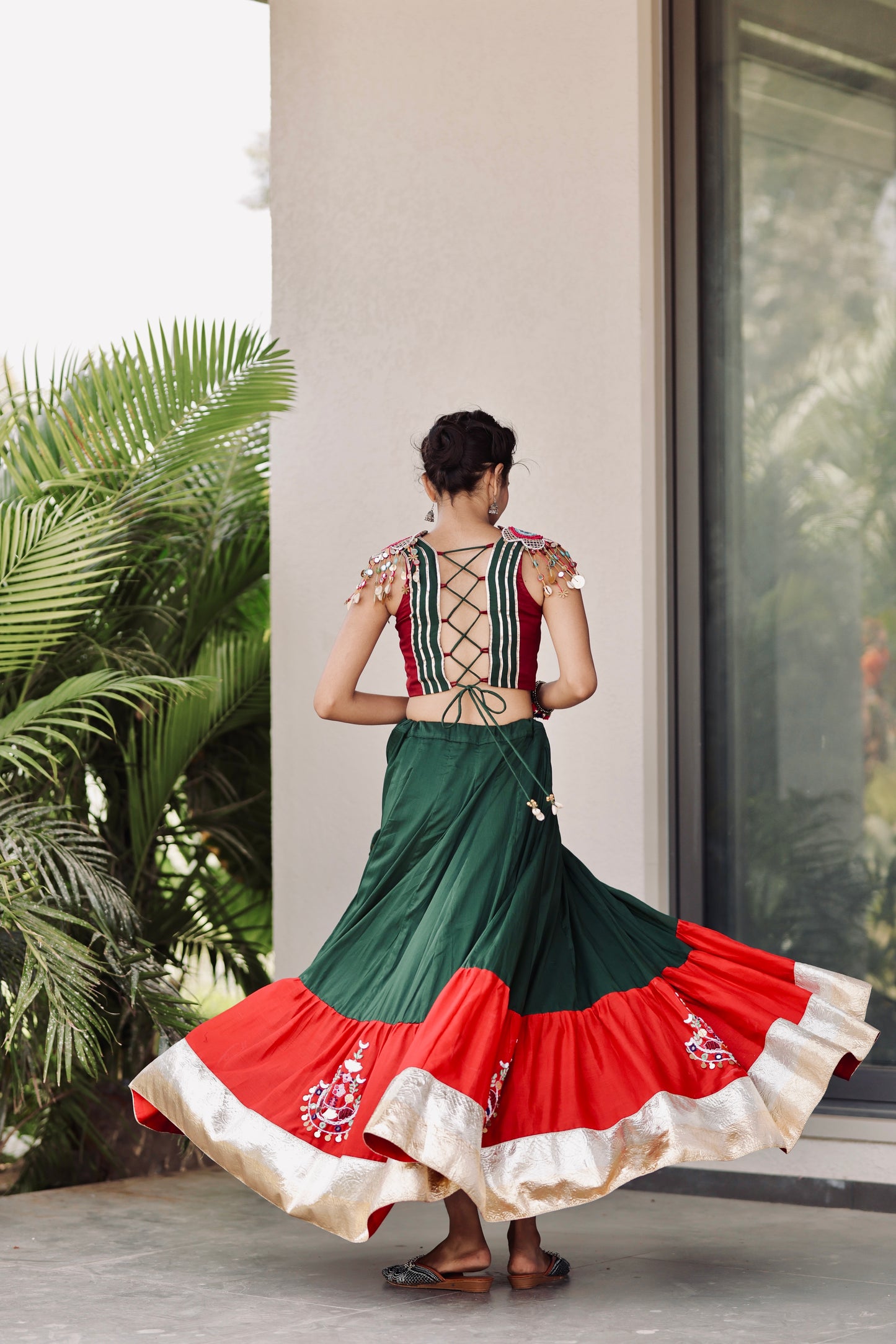 Rangrez Lehenga - Green