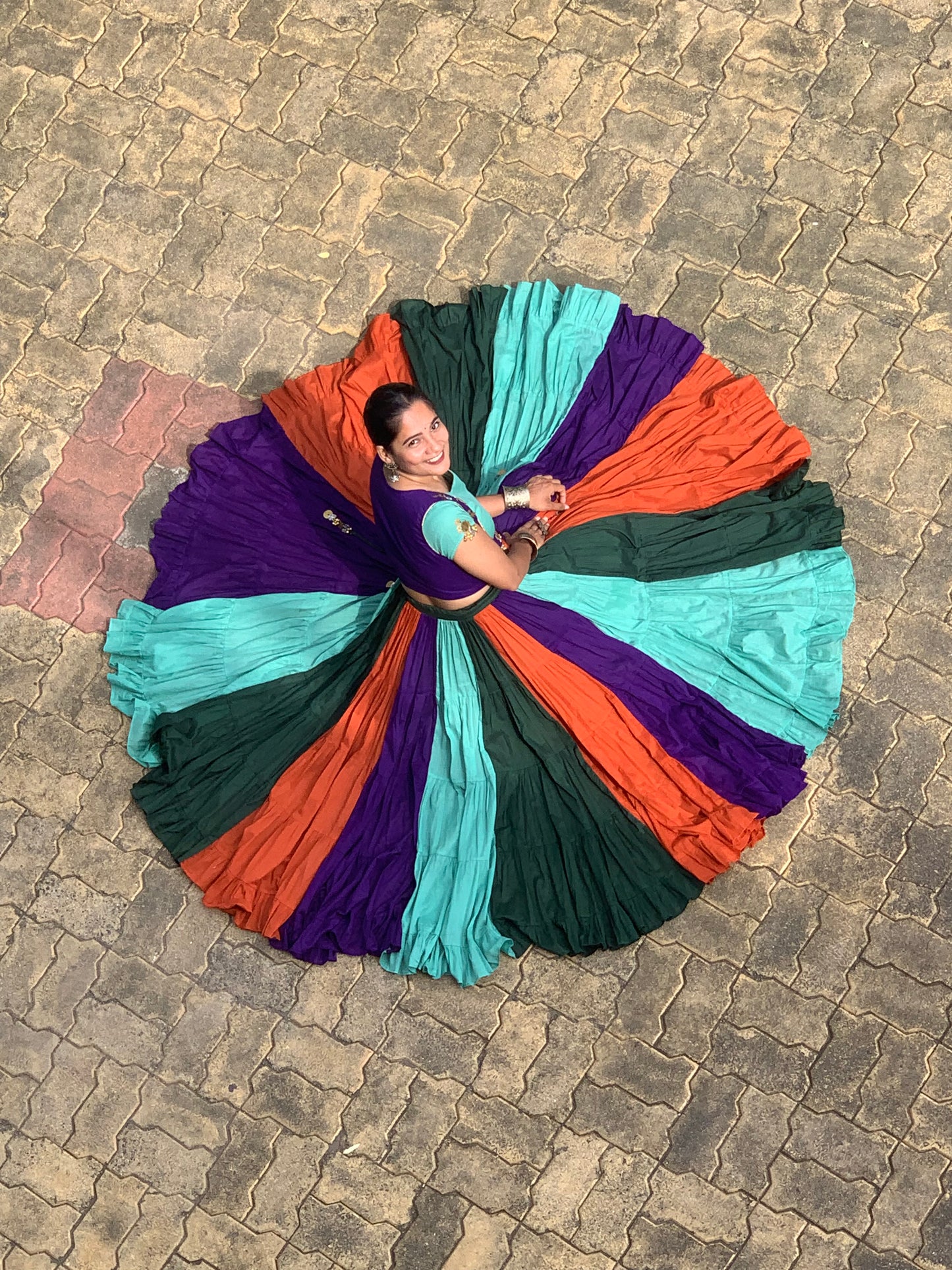 Nandini - Multilayer Lehenga, Blouse Koti Set
