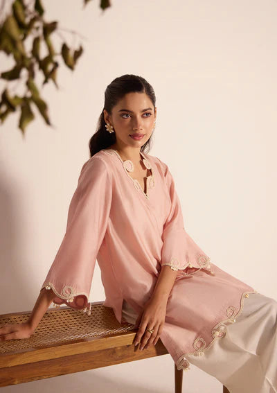 Blush Pink Tunic Co-Ord Set
