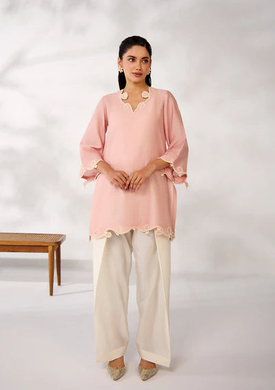 Blush Pink Tunic Co-Ord Set